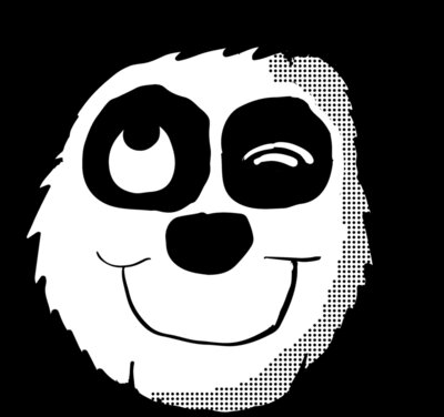 Winking Panda Head